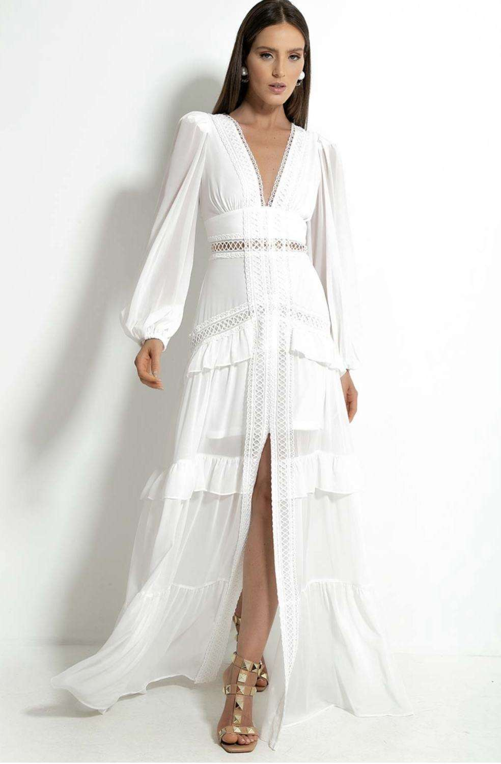 Elowen Grace White Gown-Dress-Secret Closet