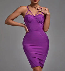 Miss Purple Rain Bandage Dress-Dresses-Secret Closet