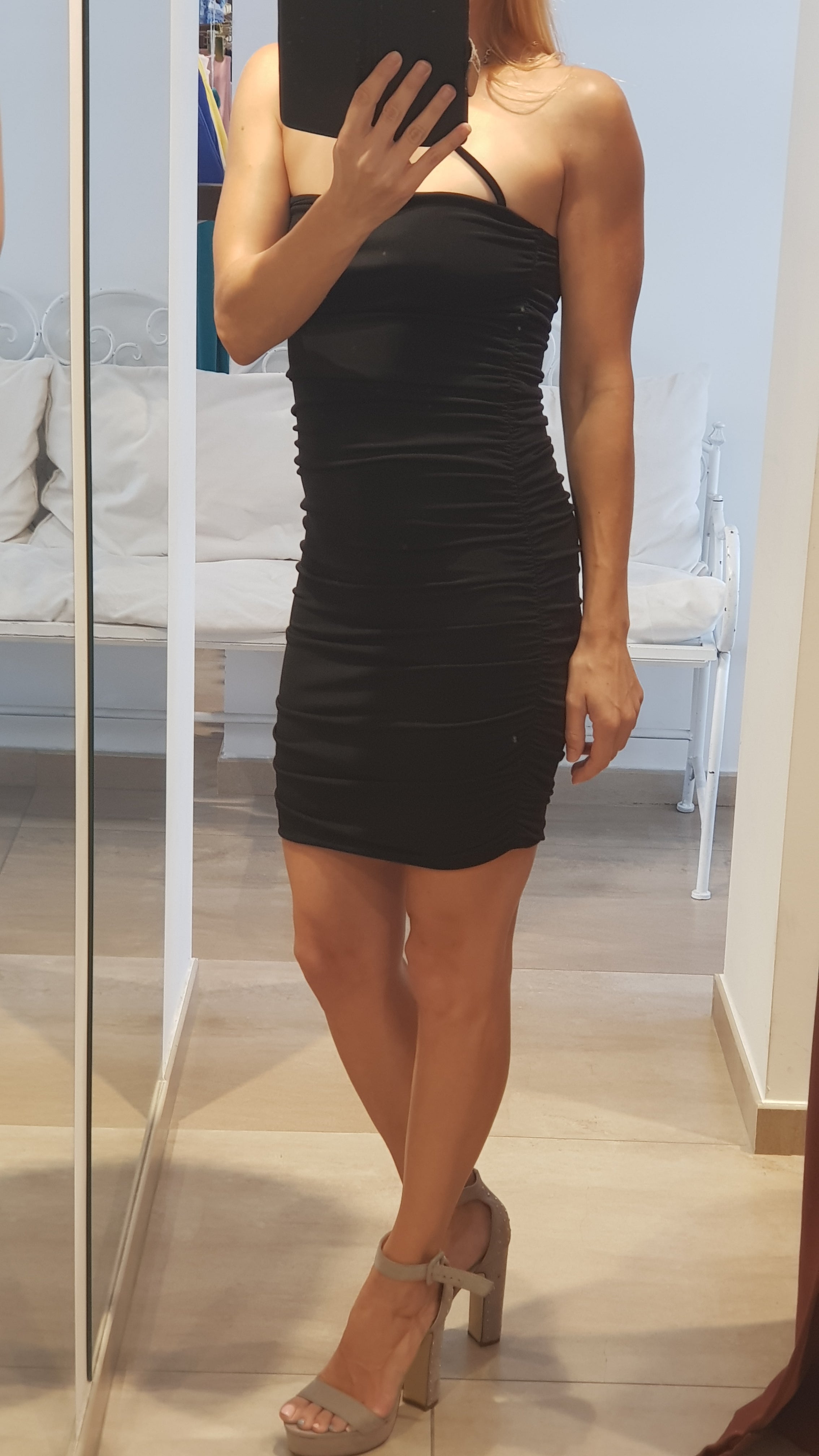 Olivia Tube Ruched Bodycon Dress-Dress-Secret Closet