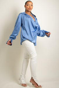 Satin Blouse-Top-Secret Closet