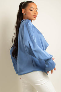 Satin Blouse-Top-Secret Closet