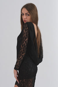 Backless Crew Neck Semi Formal Dress-Dress-Secret Closet