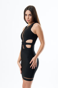 Cut Out Detail Bandage Dress-Dresses-Secret Closet