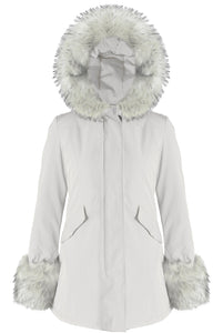 Parka Coat With Fur Hood And Cuffs-Jacket-Secret Closet
