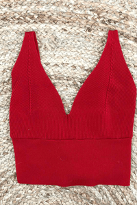 Sleeveless Knitted Crop Top-Top-Secret Closet