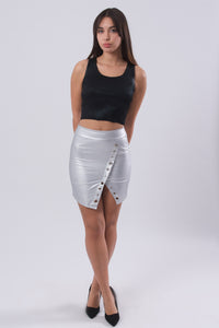 Mini Faux Leather Skirt-Skirts-Secret Closet