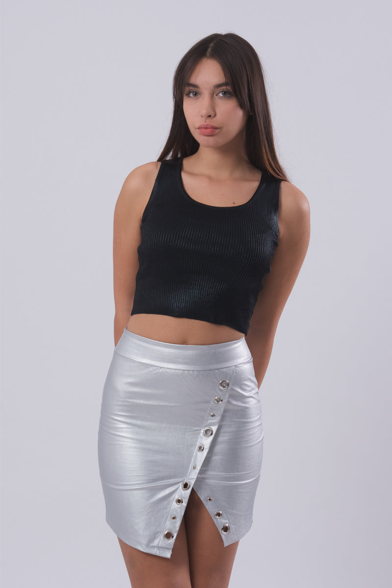 Mini Faux Leather Skirt-Skirts-Secret Closet