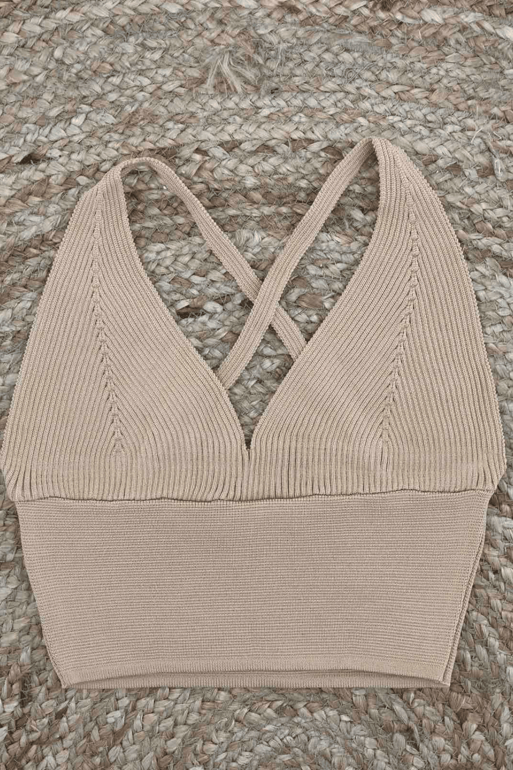 Sleeveless Knitted Crop Top-Top-Secret Closet