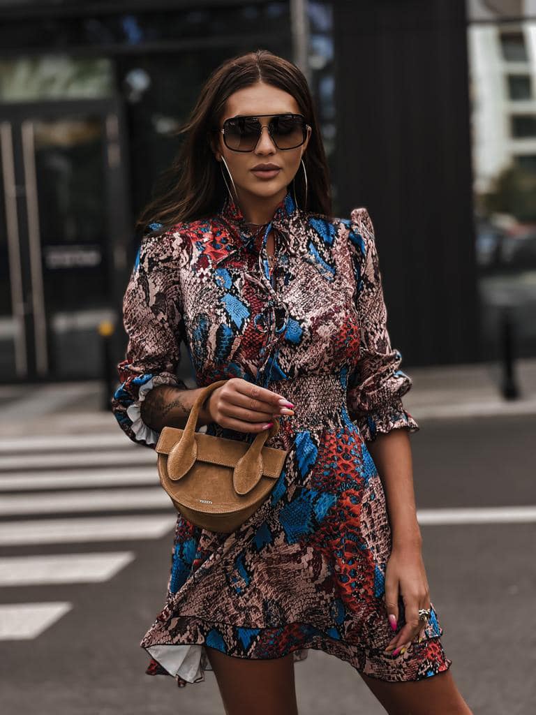 Lilien Abstract Print Dress-Dress-Secret Closet
