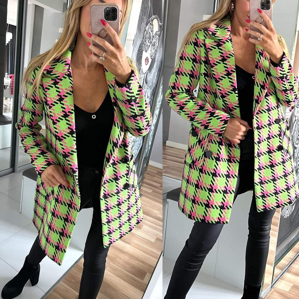 Devil’s Advocate Multicheck Single Breasted Coat-Coat-Secret Closet