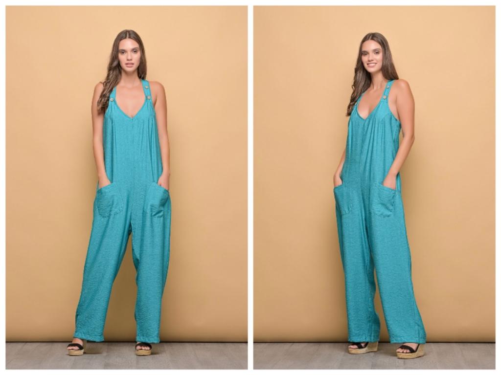 Lety Loose Fit Dungarees Jumpsuit-Dress-Secret Closet