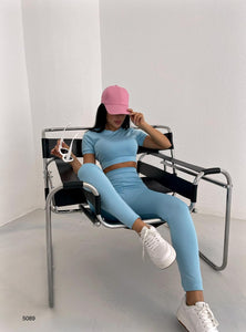 Aqua Fitness Activewear Set-Two Piece Set-Secret Closet