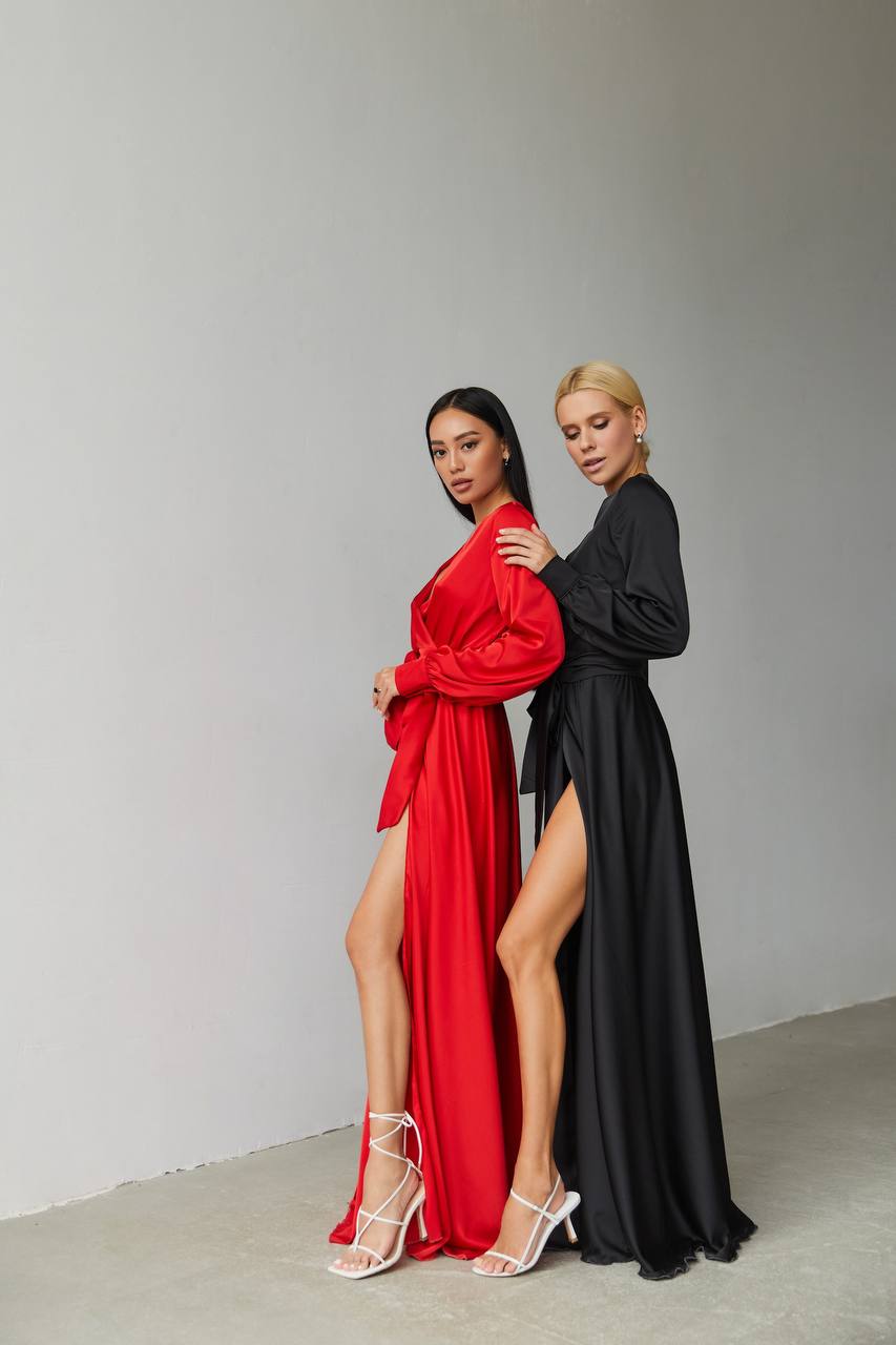 Cheyenne Maxi Satin Dress-Dress-Secret Closet