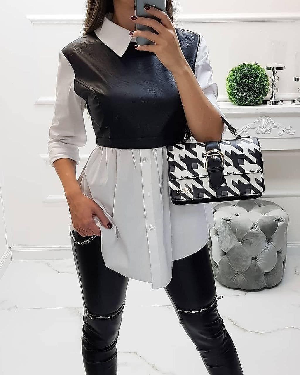 Built-in Leatherette Bustier Shirt Dress-Shirt-Secret Closet