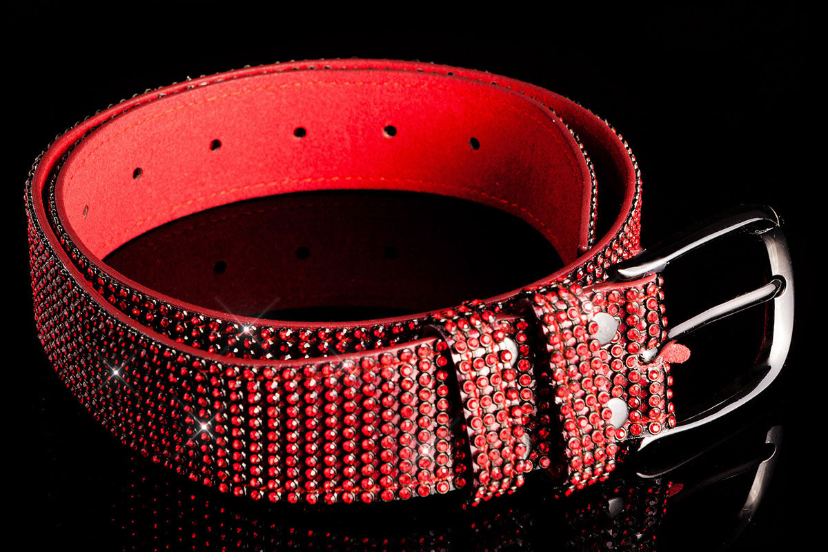 Hip Waist Belt With Red Strass-Belt-Secret Closet