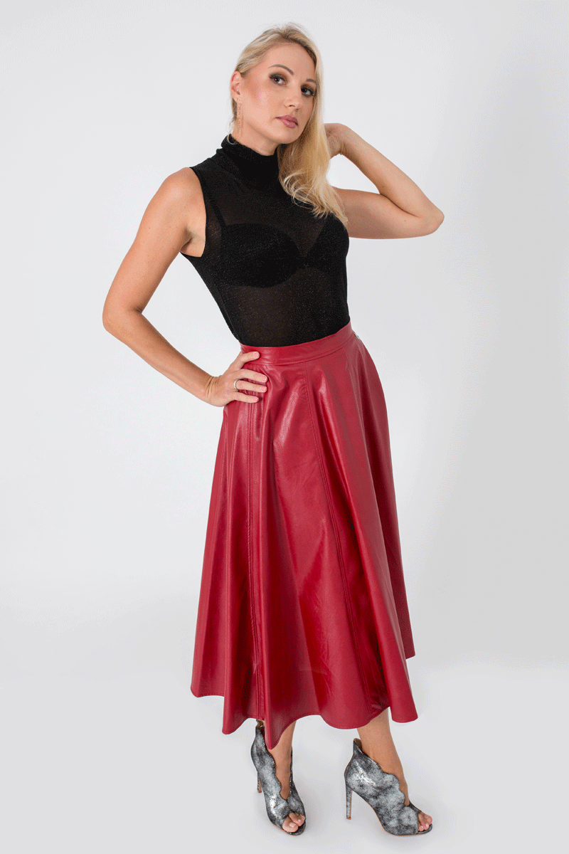 High Turtleneck Fine-Knit Sleeveless Top-Tops-Secret Closet