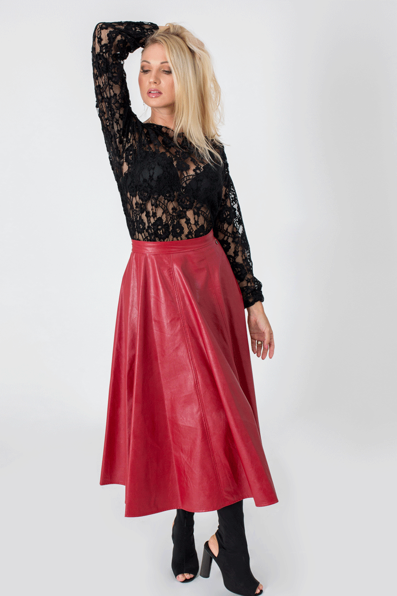 Black Sheer Lace Top-Tops-Secret Closet