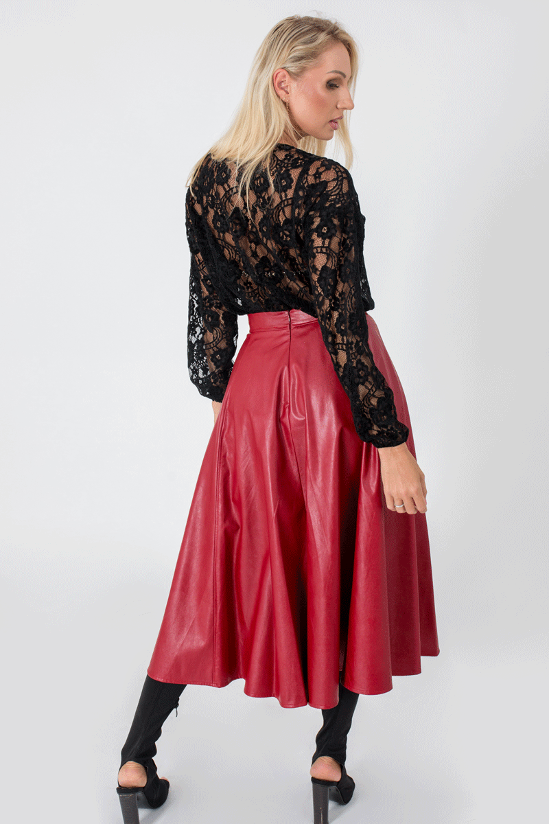 Black Sheer Lace Top-Tops-Secret Closet