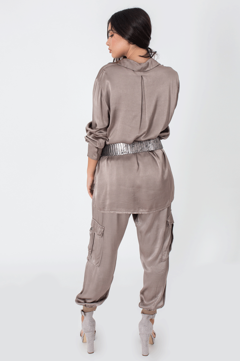 Front Pocket Oversized Shirt