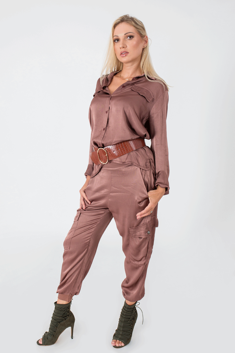 Front Pocket Oversized Shirt