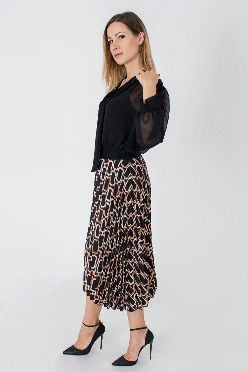 Tie-Neck Blouse-Tops-Secret Closet