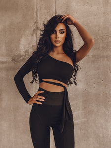 Genza One Shoulder Top-Tops-Secret Closet
