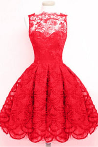 Non-Sleeve Lace Skater Dress-Dresses-Secret Closet