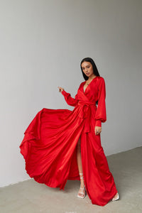 Cheyenne Maxi Satin Dress-Dress-Secret Closet