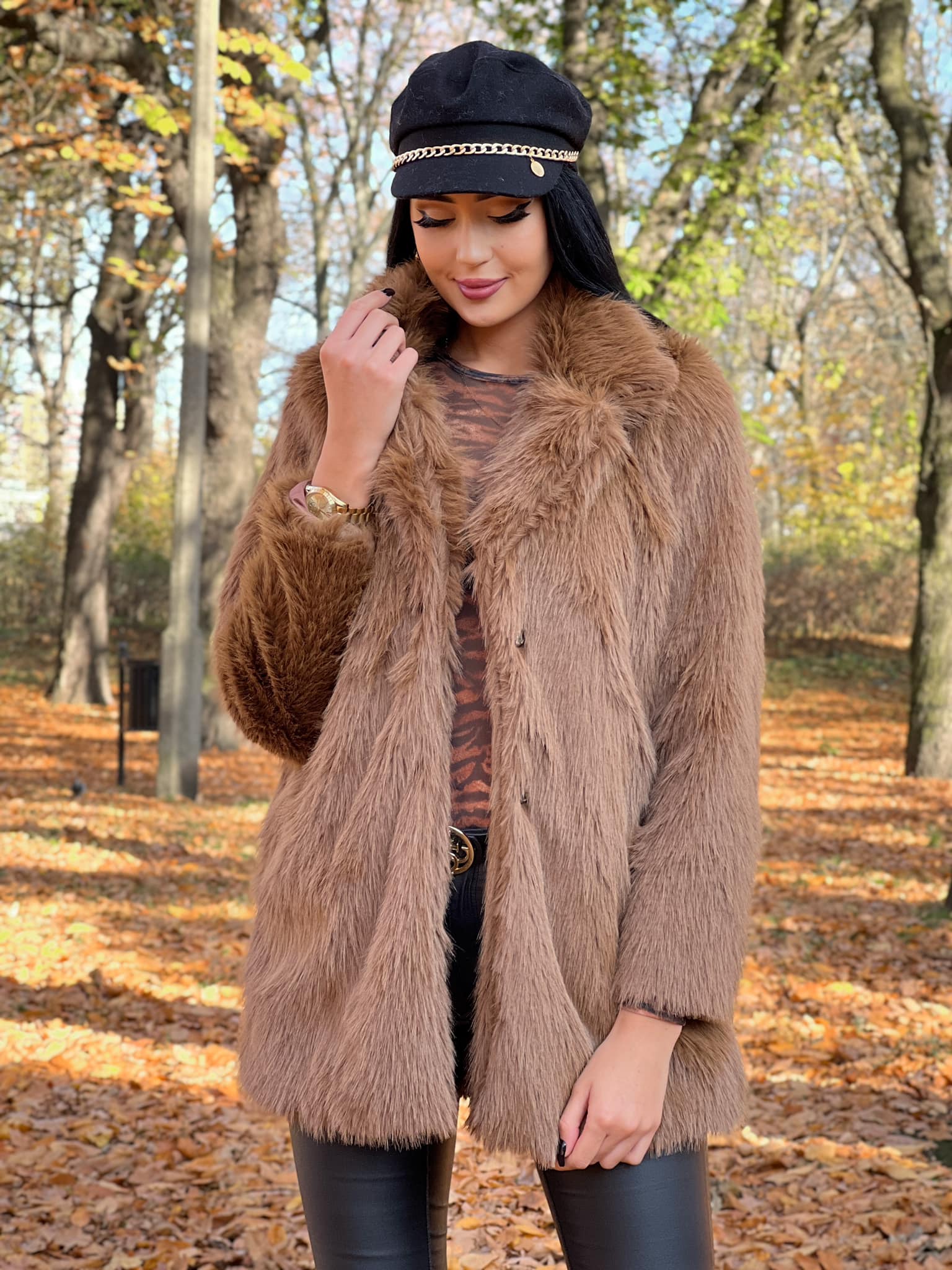 Majestic Faux Fur Coat-Coat-Secret Closet